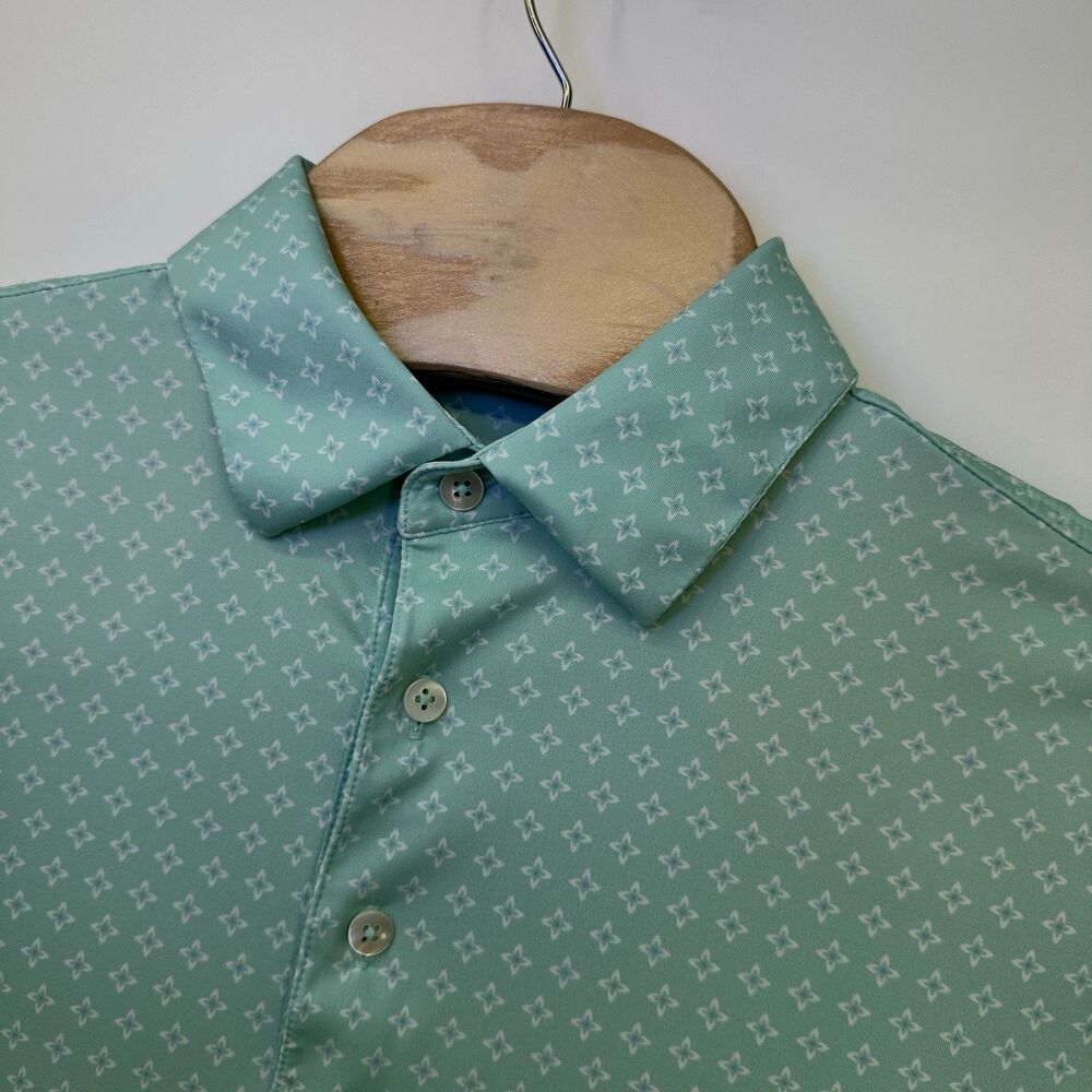 Full TurnThe Frisco Polo Mens S Floral Golf Summer Shirt style IS06808
